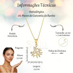 Colar Feminino Pingente Árvore da Vida com Zircônias Banhado a Ouro 18k - Pingente Espiritual e Elegante - Presente Significativo e Cheio de Estilo - Imagem 3