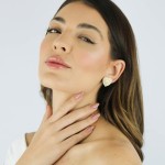 Brinco Coração Luxo Semi Joia Banhado a Ouro 18k com Pedras de Zircônia Design Elegante e Sofisticado - Imagem 4