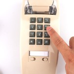 Telefones de parede clássicos para telefone fixo com toque mecânico, telefone retrô montado na parede à prova d'água, telefone antigo para casa, escritório, hotel e escola (bege) - Imagem 4