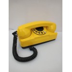 Telefone Retrô Decorativo, Design Vintage Anos 70, Discador Giratório, Múltiplas Cores, Material Resistente, 20x15x18 cm (Amarelo)