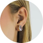 Conjunto Feminino Semi Joia Folheada Ouro 18k Brinco Colar Zircônia e Microzircônias Cristal Premium - Imagem 4