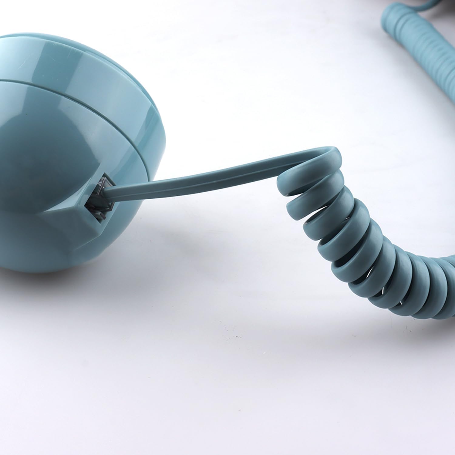 Telefone retrô, telefone fixo clássico, vintage, antiquado, com função de discagem, para decoração de casa e escritório, azul - Imagem 6