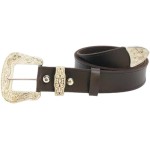 Cinto Feminino Sintético, Fivela Prata Country Moda Blogueira, PP ao G3 - Bibi