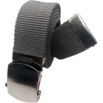 Cinto Masculino Militar Cinza em Nylon Polipropileno 3,5 cm de Largura com Fivela Militar de Regulagem