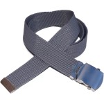 Cinto Masculino Militar Cinza em Nylon Polipropileno 3,5 cm de Largura com Fivela Militar de Regulagem - Imagem 2