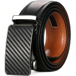 Cinto Masculinos, Fivela de Liga Resistente em Textura de Fibra de Carbono, Modelo Elegante com Material Premium para Uso Casual, Trabalho, Negócios e Diversas Ocasiões Formais