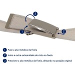 Cinto em Gorgurão com Fivela de Engate e Ajuste Rápido Unissex - Imagem 2