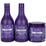 Combo Matizador Platinum Maycrenen Shampoo 500ml Condicionador 500ml e Máscara 500g