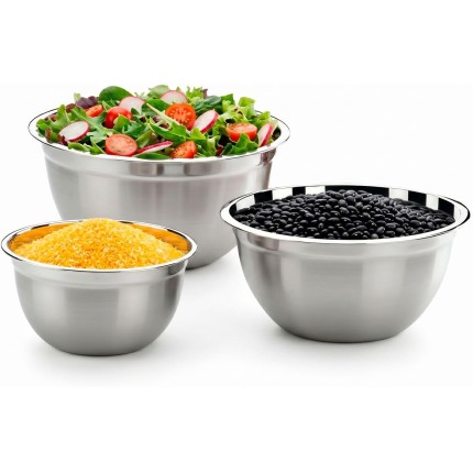 Conjunto de Tigelas Brinox 3 Peças Suprema Aço Inox