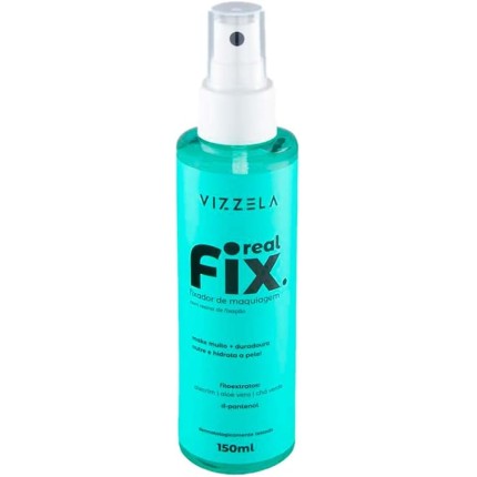 Fixador De Maquiagem Real Fix Spray Longa Duração Acabamento Natural Vegano Original 150ml Vizzela