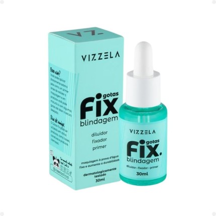 Gotas Fix Blindagem Diluidor Maquiagem Prova D'Água Vegano Original Vizzela