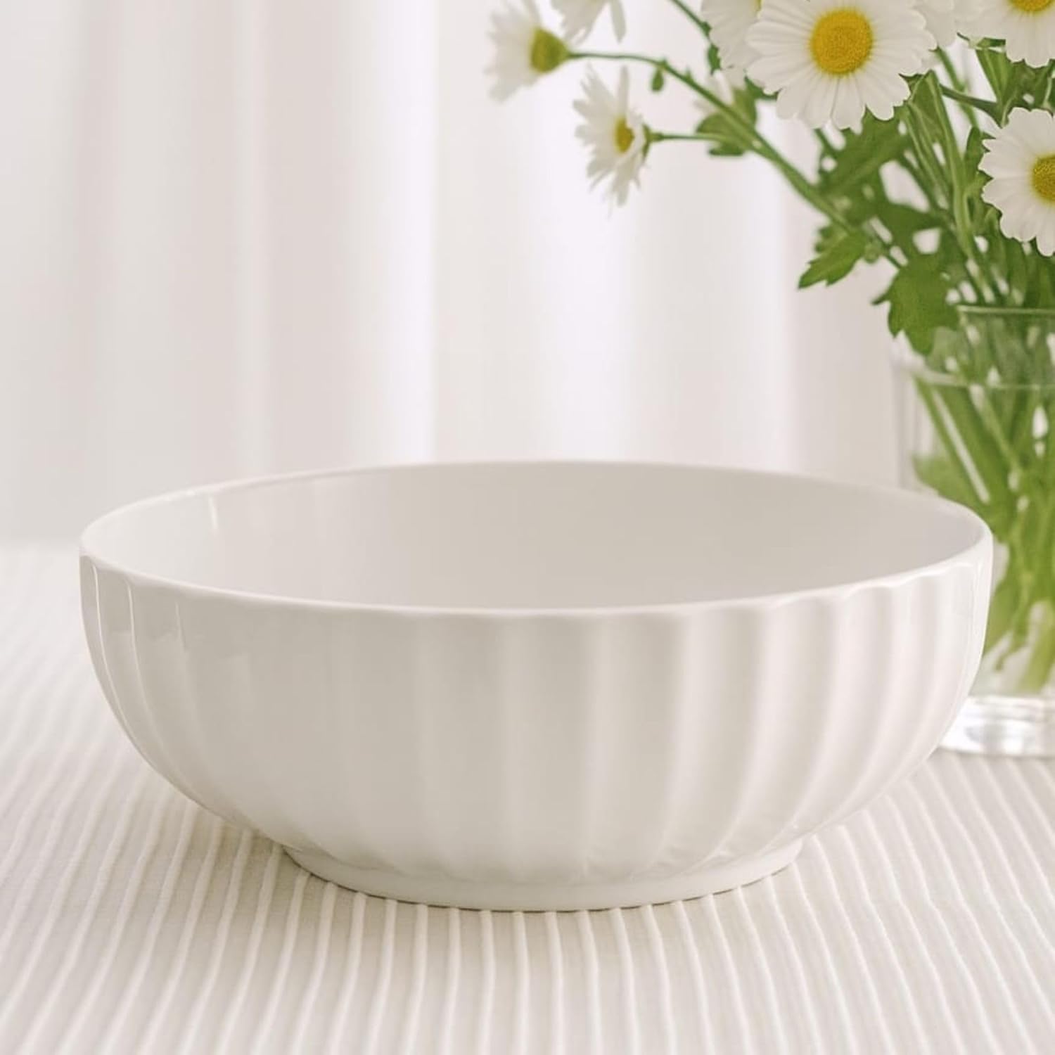 Hauskraft-Saladeira-de-ceramica-Brunet-branco-225-cm.jpg Haüskraft- Saladeira de cerâmica Brunet branco 22,5 cm