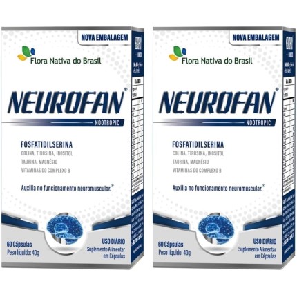 KIT 2X NEUROFAN (Fosfatidilserina + Vitaminas) 60 cápsulas - Flora Nativa