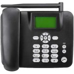 Kiboule Telefone Fixo Wireless 4G Desktop Suporte Telefônico GSM 850/900/1800 / 1900MHZ Cartão SIM Telefone Sem Fio com Antena Rádio Despertador Função SMS para Casa Home Call Center Escritório Empresa Hotel