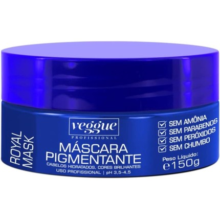 Máscara Capilar Pigmentante Azul Royal Veggue 150g