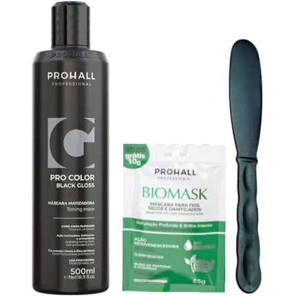 Máscara Matizadora Black Gloss Loiro Cinza Platinado 500ML Pro.hall