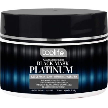 Máscara Matizadora Black Platinum para Loiros Toplife Profissional 250g