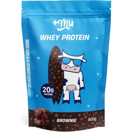 +Mu Whey Concentrado Sabor Brownie 20g Proteína - Refil 900g