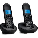 TELEFONE SEM FIO COM IDENTIFICADOR DE CHAMADAS E VIVA VOZ MT150-2 PRETO - 2 APARELHOS – MOTOROLA - Imagem 2
