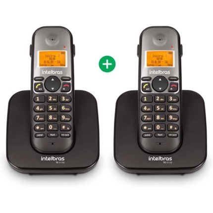 Telefone Sem Fio Digital com Ramal Adicional TS 5122 Preto Intelbras