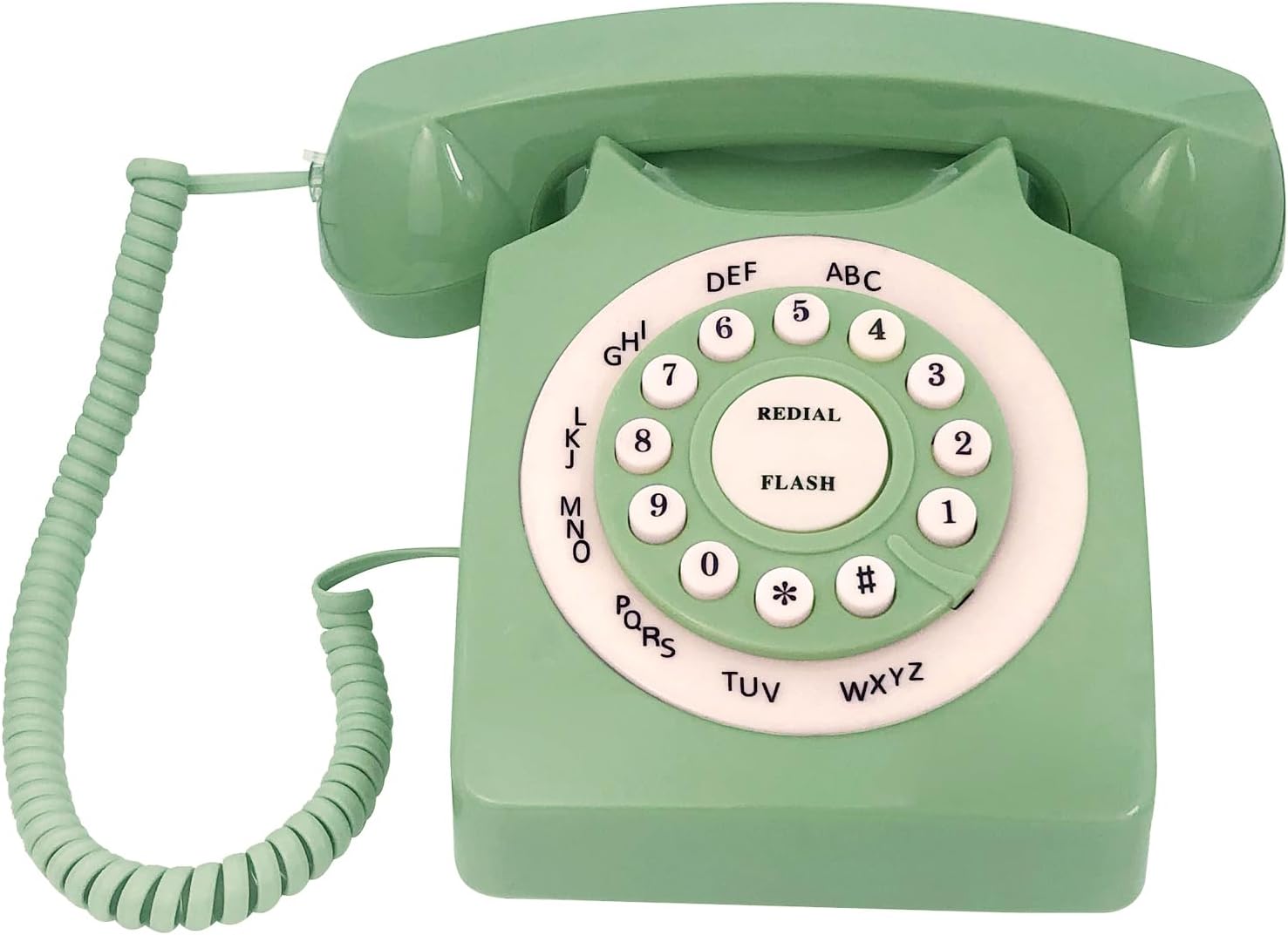Telefone-fixo-retro-com-fio-telefone-classico-vintage-da-TelPal.jpg Telefone fixo retrô com fio, telefone clássico vintage da TelPal para casa e escritório, presente de telefone doméstico com fio para idosos (verde)