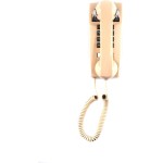 Telefones de parede clássicos para telefone fixo com toque mecânico, telefone retrô montado na parede à prova d'água, telefone antigo para casa, escritório, hotel e escola (bege)