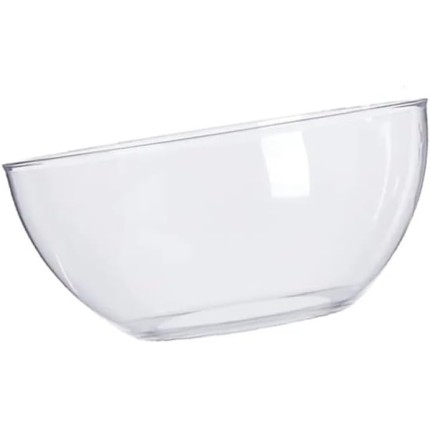 Tigela Bowl Saladeira Acrílico 3000ml Transparente 26x12cm FRG0437 Frigopro