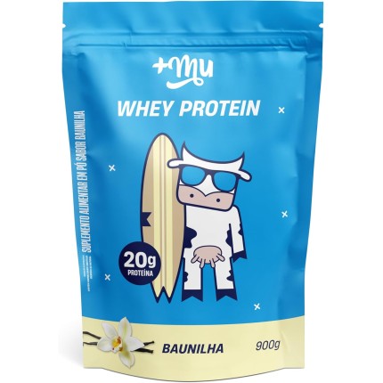 Whey Concentrado, Mais Mu, Sabor Baunilha, 20g de proteína - 900g