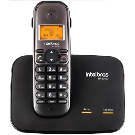 intelbras - Telefone IP Intelbras TIP 1001D DECT 6.0 Sem Fio POE SIP 2.0