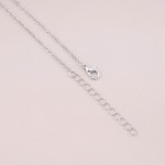 Colar com pingente de borboleta, colar de gargantilha de cristal prata, corrente preta esmaltada, colar de borboleta, joia feminina, Zinco, Sem Pedra Preciosa - Imagem 7
