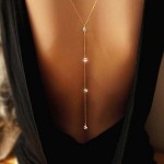 Corrente traseira de strass para casamento, borla de casamento, colar de pano de fundo, joia nas costas para o corpo para mulheres, vestido de costas nuas - Imagem 6
