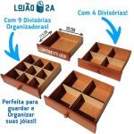Porta Joias Luxo Joia Organizador caixa organizadora Expositor de Jóias - Imagem 3