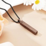Dletay Colar de urna para cinzas de aço inoxidável, joia de cremação para cinzas, colar de cinzas memorial para homens e mulheres, suporte de cinzas, preto - Imagem 8