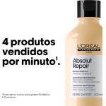 L'Oréal Professionnel Serie Expert Absolut Repair, Shampoo Reestruturante para Cabelos Danificados com Gold Quinoa e Proteína, Reparação e Brilho Intenso, 300ml - Imagem 9