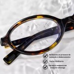 Armação de óculos oval em acetato armação pequena para mulheres e homens moda tendencia oculos modernos retrô vintage - Imagem 4