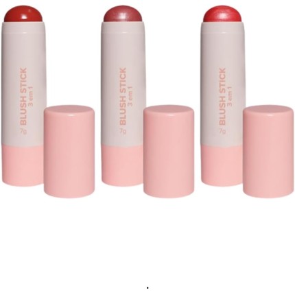 Blush Stick Multiuso 3 em 1, 7g, Cremoso, Alta Pigmentação, Maquiagem (04, Padrão)