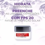 L'Oréal Paris Revitalift Hialurônico Creme Hidratante Facial Antirugas Diurno, Reduz Linhas Finas, Uniformiza a Pele, Melhora a Textura e Firmeza, 49g - Imagem 3