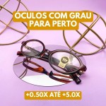 Armação Óculos Café Feminino Oval em Acetato - Imagem 2