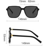 Óculos de Sol Estilo Quadrado Feminino Casual Grande – Design Moderno e Conforto Elegante - Imagem 3