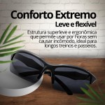 Óculos Esportivo para Ciclismo Corrida Pesca MTB – Lente Espelhada com Proteção UV400 e Armação Leve Antiderrapante - Imagem 3
