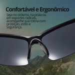 Óculos Esportivo para Ciclismo Corrida Pesca MTB – Lente Espelhada com Proteção UV400 e Armação Leve Antiderrapante - Imagem 5