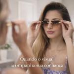 Kit 2 Óculos de Sol Retangular Modernos e Sem Aro Y2K Unissex UV400 – Design Sem Armação, Leve, Estilo Retrô Moderno - Imagem 4