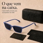 Óculos de Sol Unissex, Armação Preta Moderna, Lentes Escuras com Proteção Solar - Imagem 6