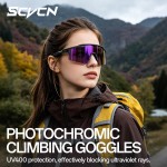 Seven Óculos de Sol Esportivo Feminino, Armação Prata, Lente Espelhada Iridescente - Imagem 5