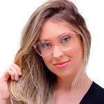 Armação de Óculos de Grau Feminino Diamante Cristal - Imagem 6