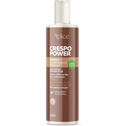 APSE Gelatina Ativadora e Umidificadora Crespo Power | Definição, Hidratação e Controle de Frizz para Cabelos Crespos | 300ml
