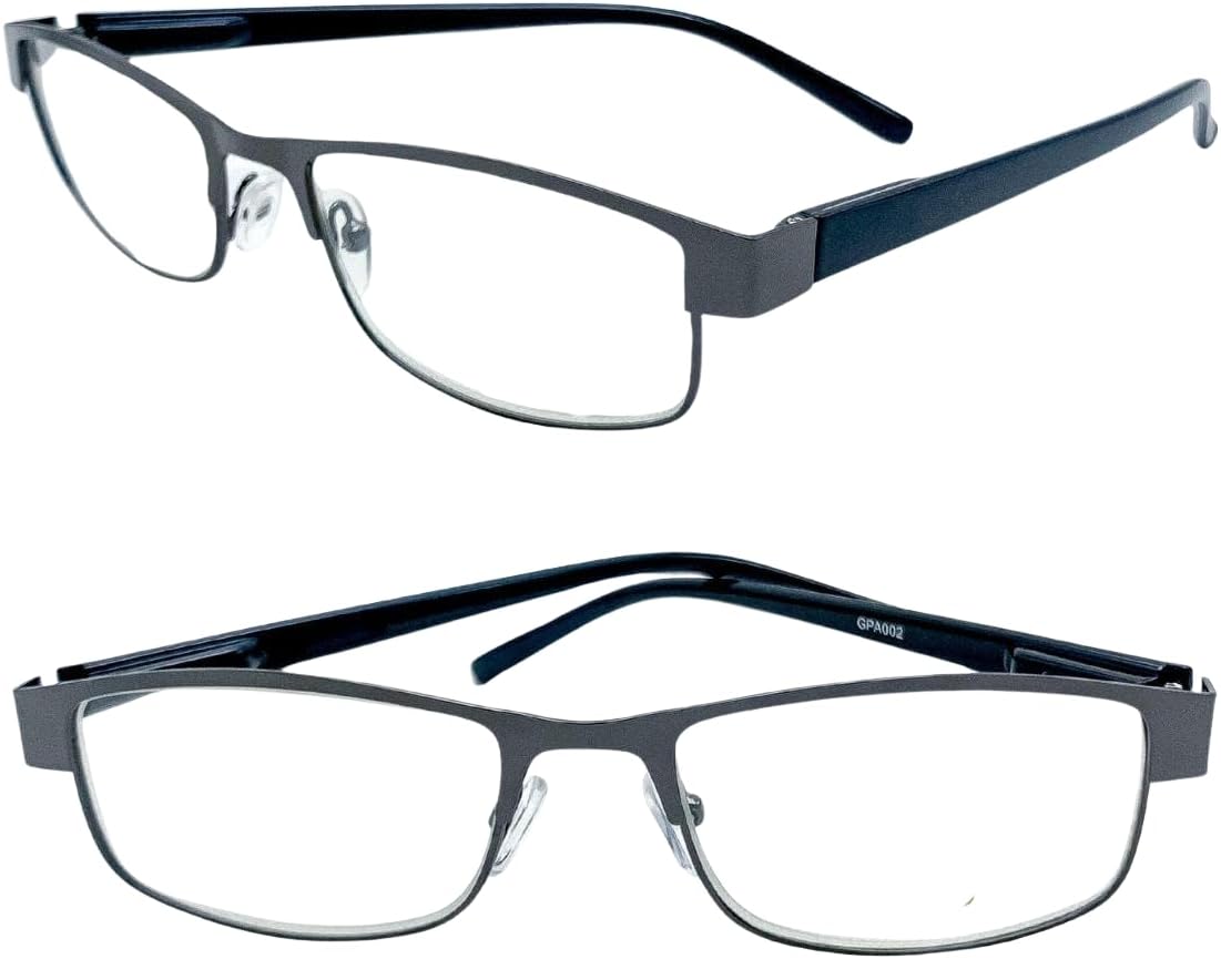 Armacao-Oculos-Grau-Metalico-Cinza-Para-Leitura-Perto.jpg Armação Óculos Grau Metalico Cinza Para Leitura Perto