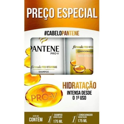 Kit Pantene PRO-V Hidratação Shampoo 175ml e Condicionador 175ml