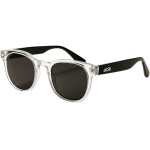 Óculos De Sol Quadrado Retrô Premium - Armação Transparente Cristal, Lente Polarizada Fumê UV400, Casual Esportivo, Unissex, Case de Couro Incluso - Modelo Alkaris, ABÊ CLUB