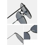 Óculos de Sol Estilo Hexagonal Aviador Casual Unissex – Proteção UV400 – Lentes Multicamadas - Imagem 2